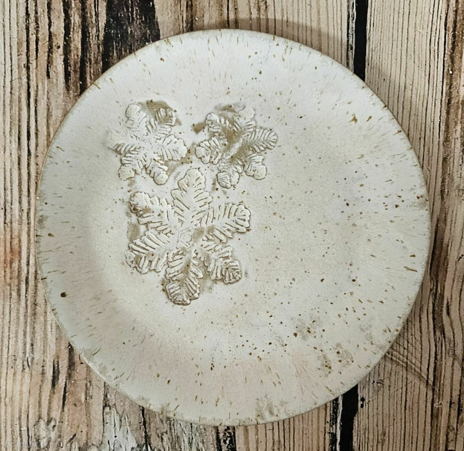 Ceramiczny talerzyk podstawek świąteczny