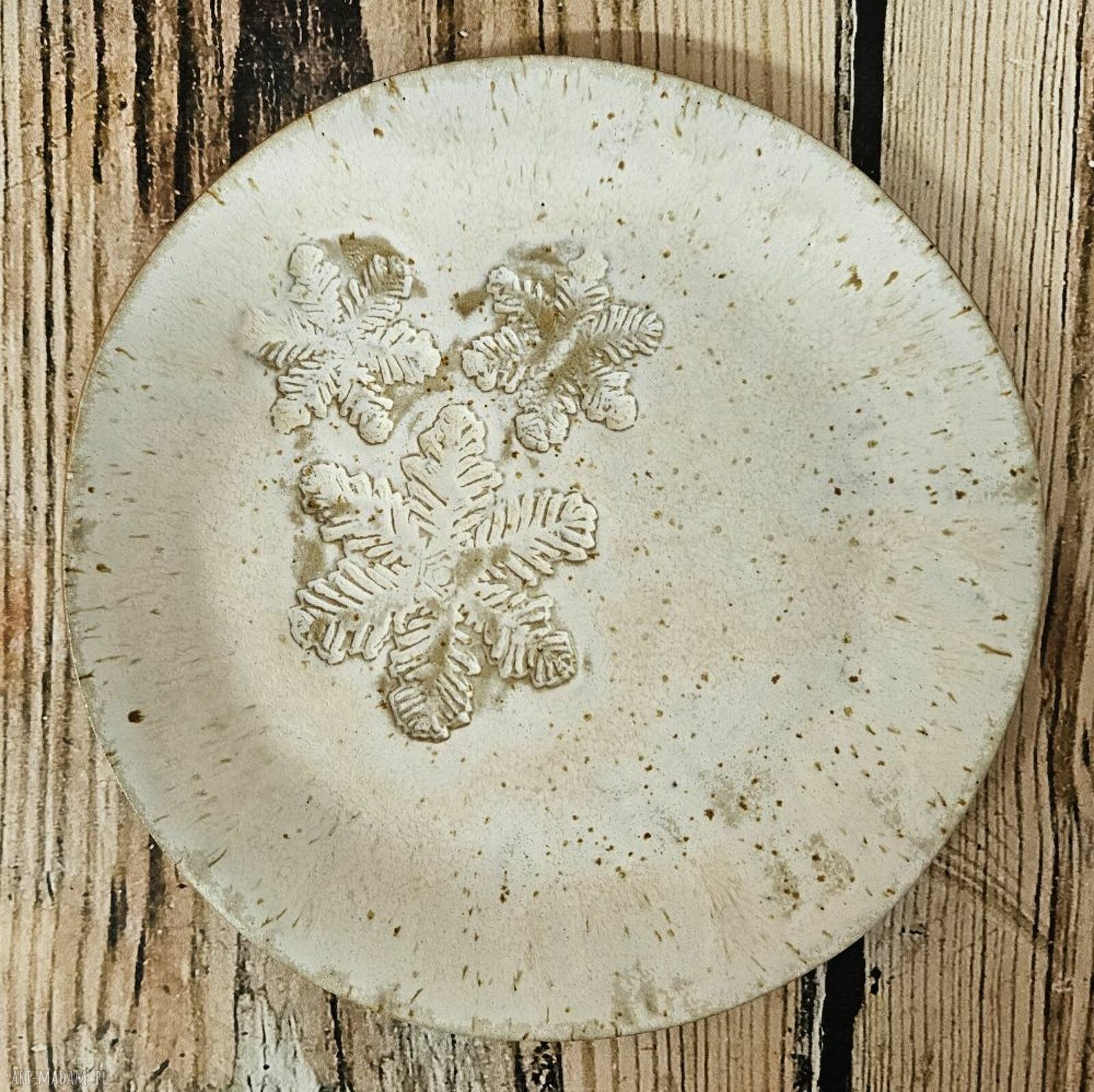 Ceramiczny talerzyk podstawek świąteczny