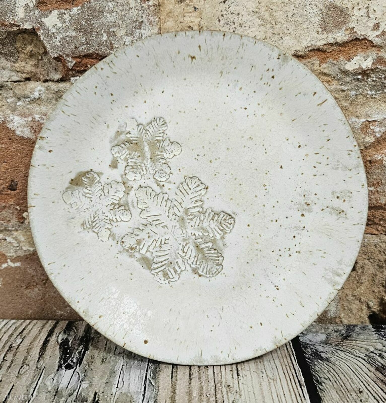 Ceramiczny talerzyk podstawek świąteczny