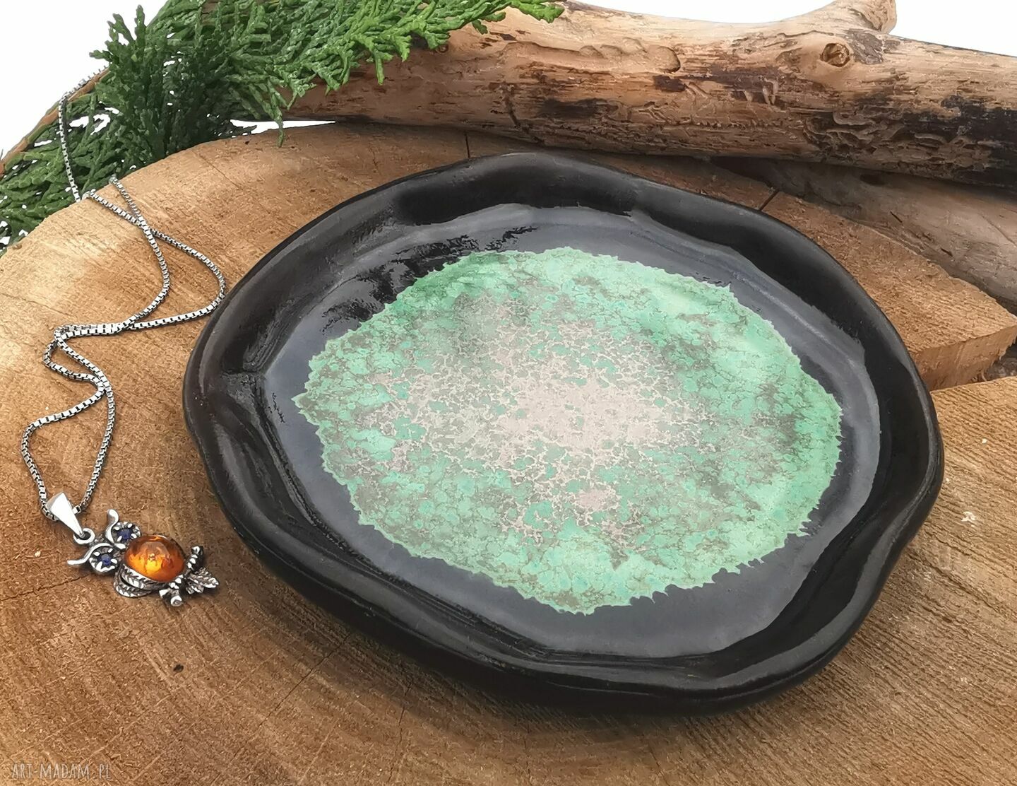 Ceramiczny talerzyk C413 na biżuterię i drobiazgi