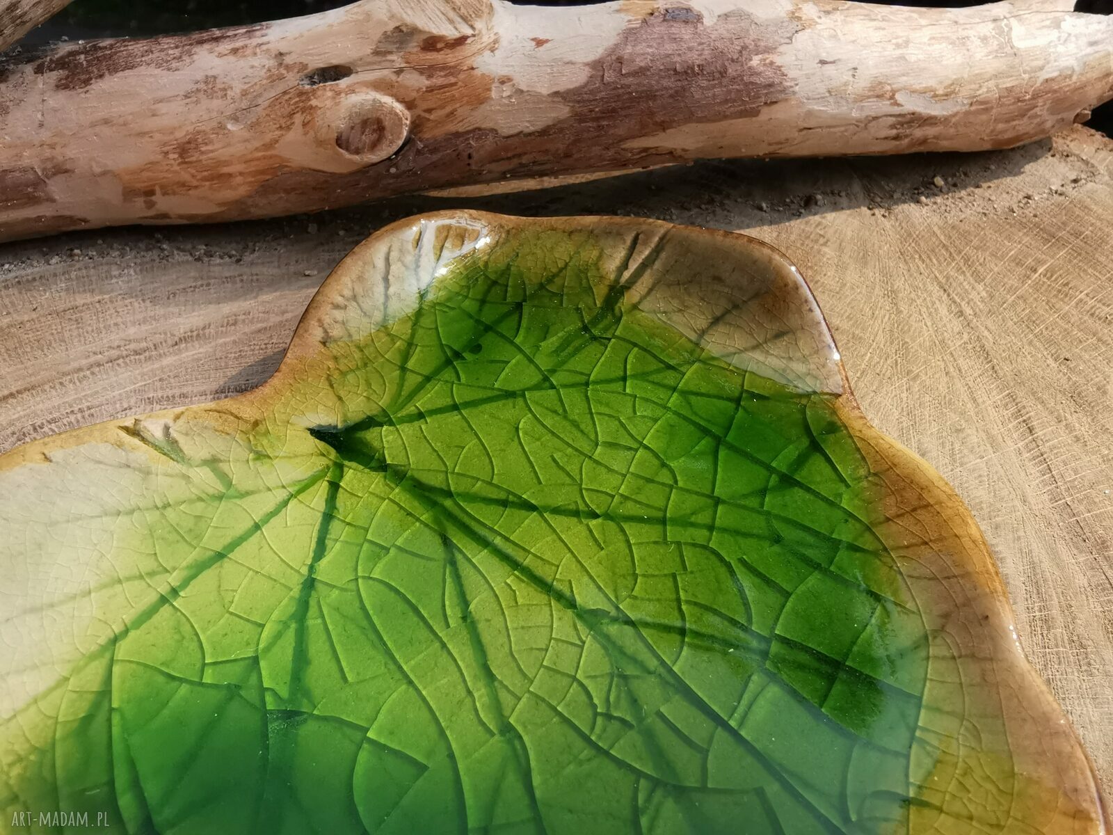Talerzyk ceramiczny Liść C339 - podstawka na biżuterię