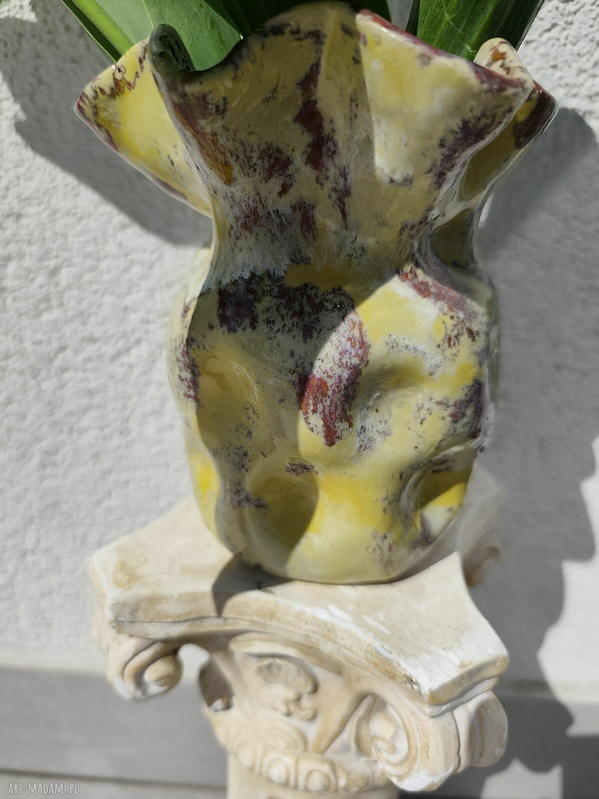 Wazon ceramiczny na kwiaty - ręczne wykonanie Wolna Chwila