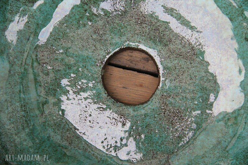 Ceramiczny zlew do łazienki - rustykalna umywalka z gliny