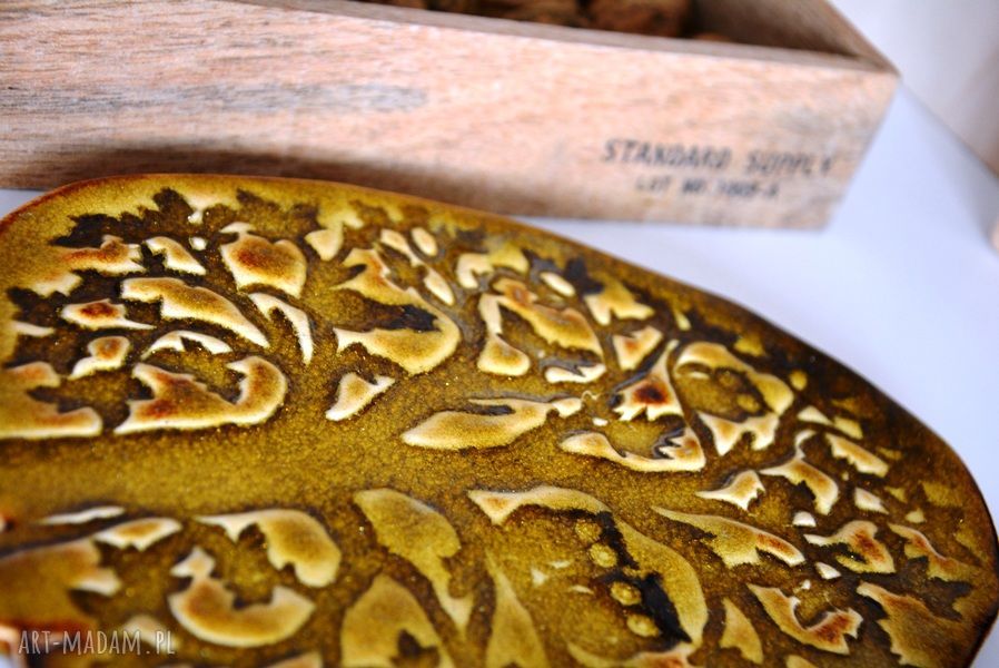 Ręcznie robione ceramiczne drzewo - dekoracja ścienna do zawieszenia