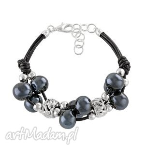 mandala grapes bracelet - graphite