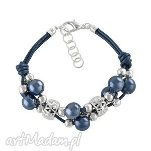 grapes bracelet - navy blue