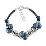 handmade bransoletki grapes bracelet navy blue