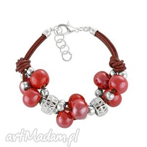 grapes bracelet - red mandala