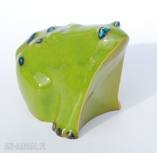 Żabcia puszysta figurki zwierzęta ceramika dekoracja ceramiczna