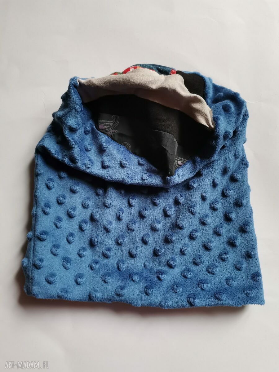 Chabrowa czapka folk Frida z frędzlami na podszewce - rozmiar 55 cm