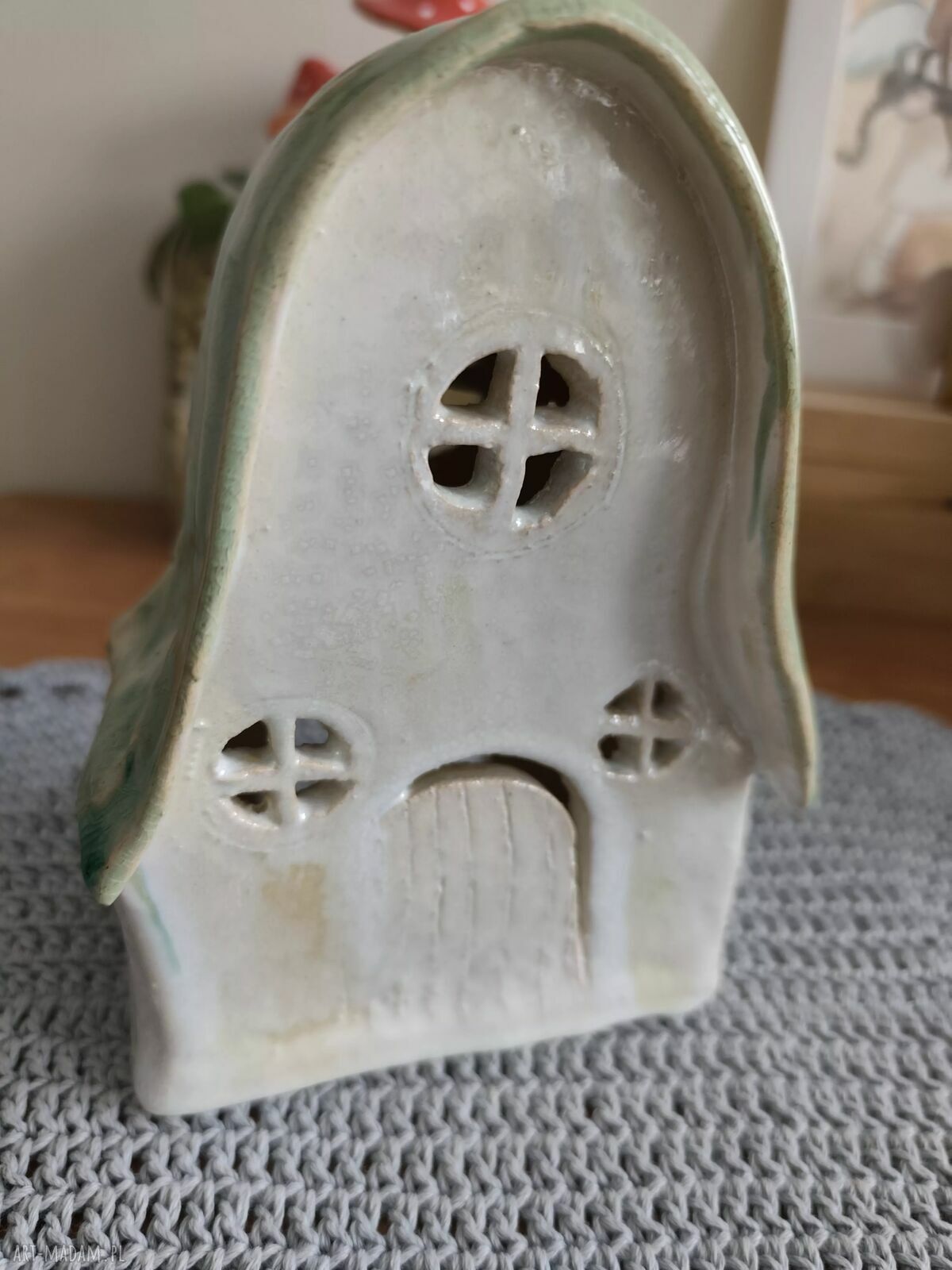 Chatka ceramiczna lampion - ręcznie wykonane rękodzieło