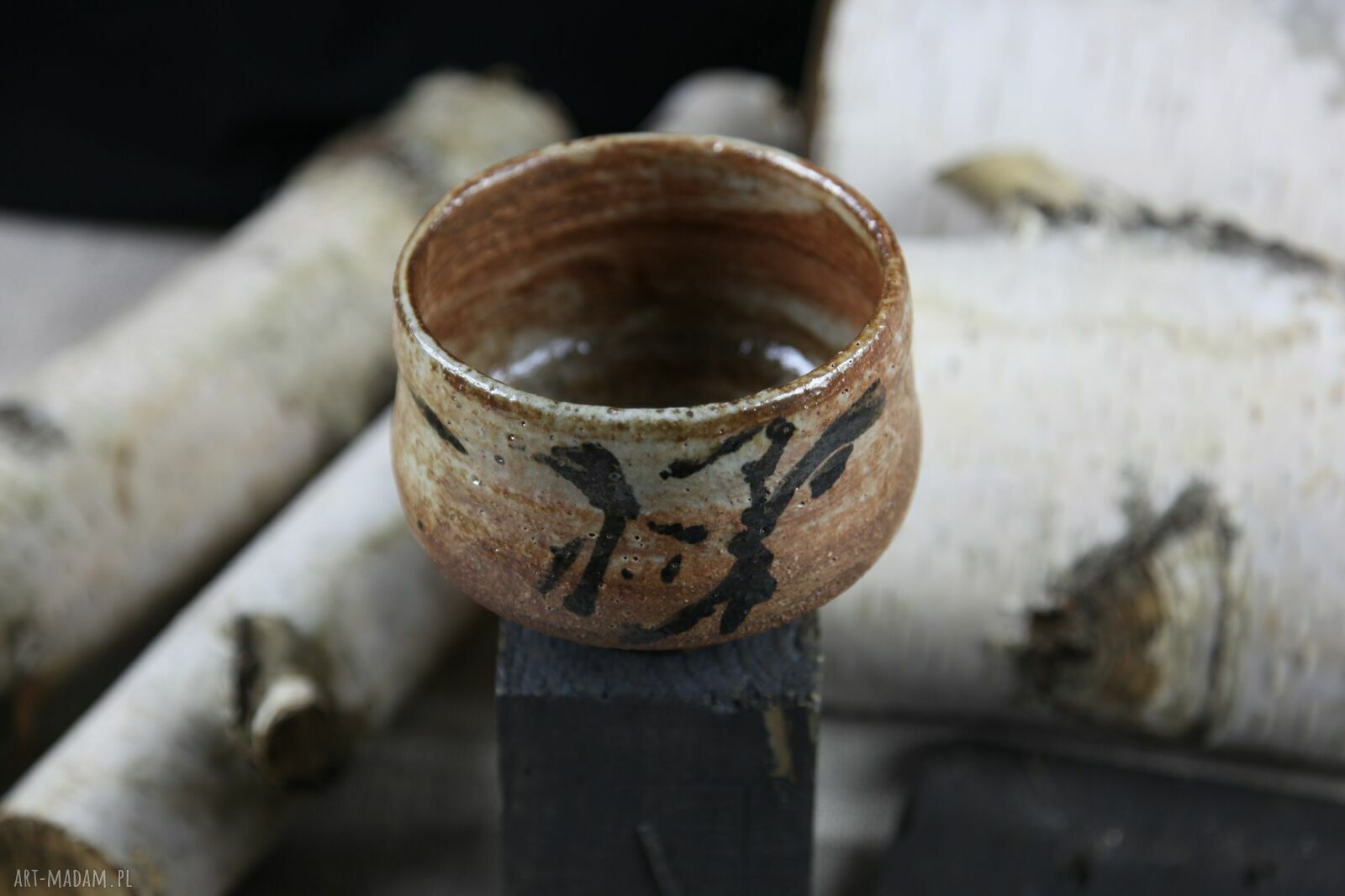 Chawan - czarka do matchy z pieca na drewno. 550 ml