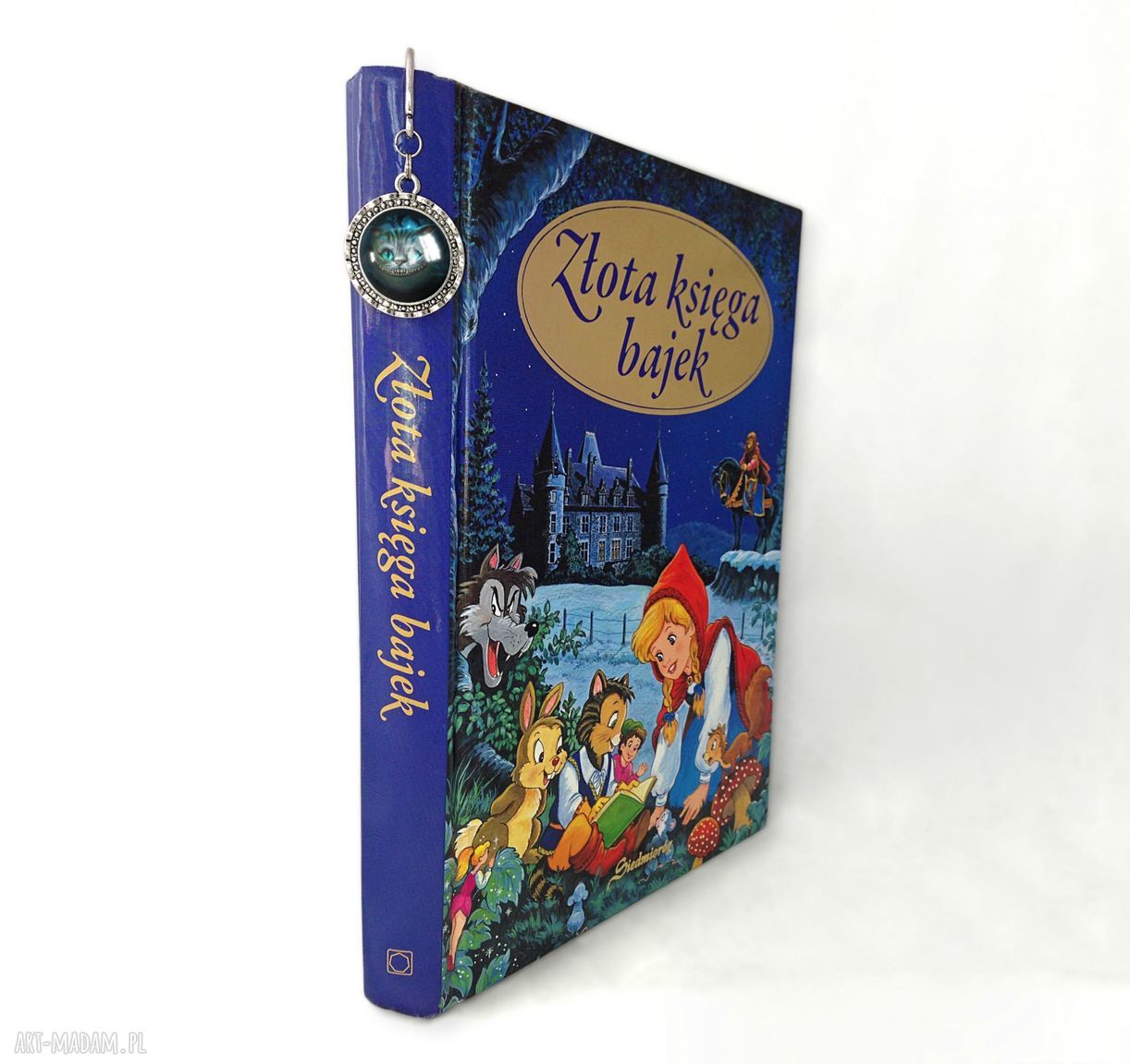 Zakładka książki krainy czarów kot cheshire kotem bajkowa duża