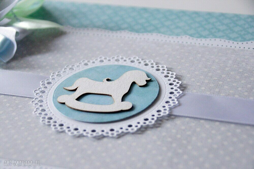 scrapbooking albumy: Album z konikiem Handmade