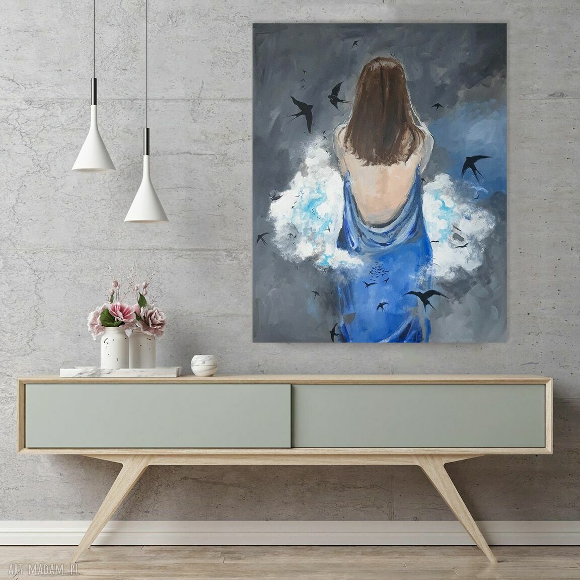 Obraz akrylowy „CHMURA” 100 x 80 cm - Adriana Laube