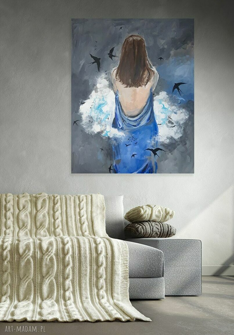 Obraz akrylowy „CHMURA” 100 x 80 cm - Adriana Laube