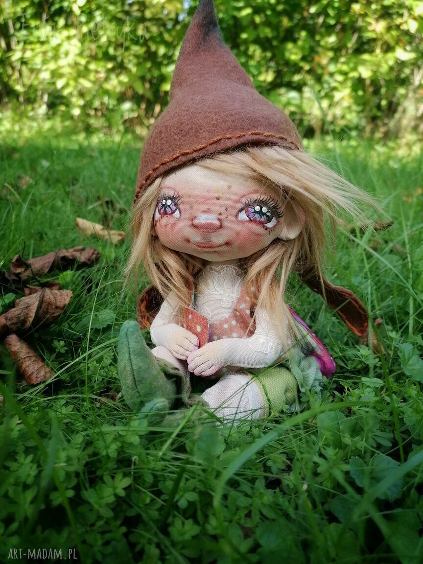 Chochlik Dziewczynka - artystyczna lalka kolekcjonerska 22 cm