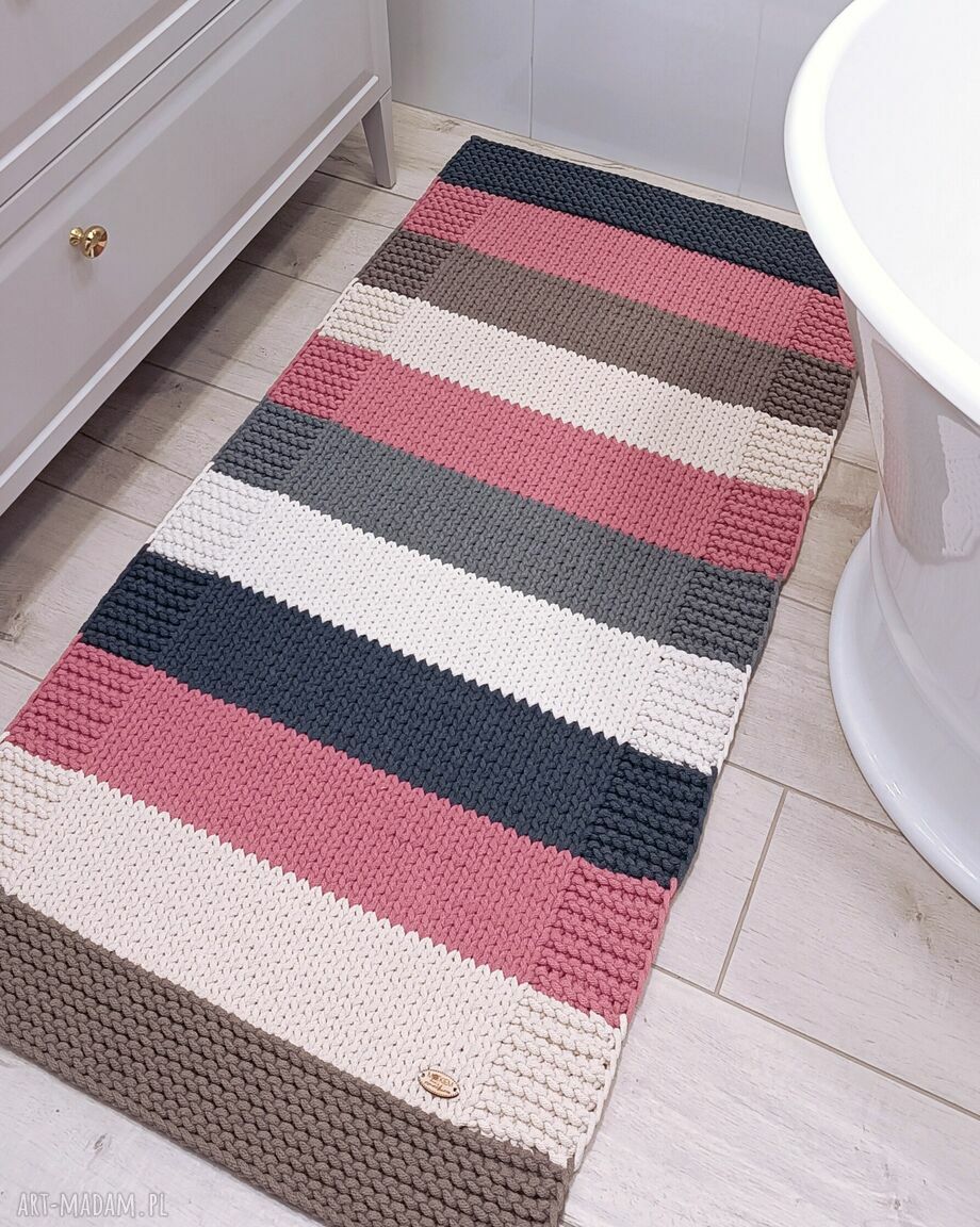 Kolorowy dywan chodnik Claude 40x90 cm ze sznurka bawełnianego