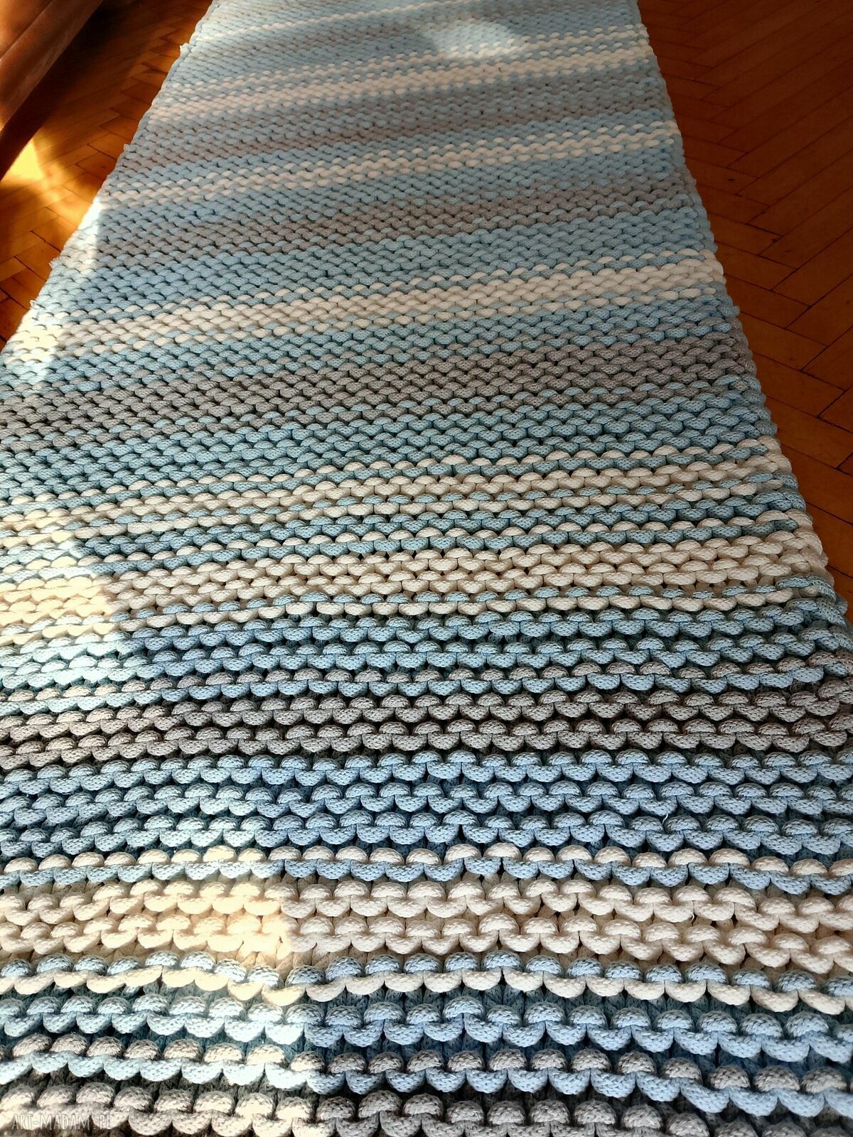 Chodnik ze sznurka na drutach - dwustronny kilim (200x55 cm)