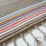 różowe dywany dywan ze sznurka prostokątny z frędzlami