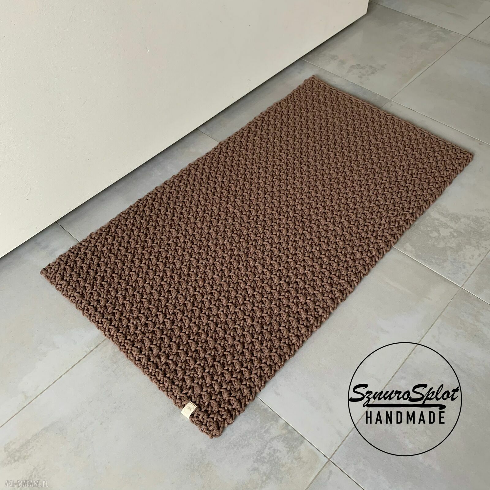 Chodnik ze sznurka bawełnianego 60x90 cm do łazienki