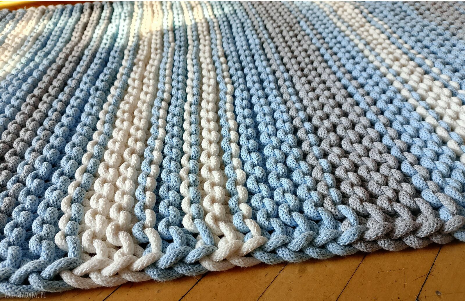 Chodnik ze sznurka na drutach - dwustronny kilim 200x55 cm