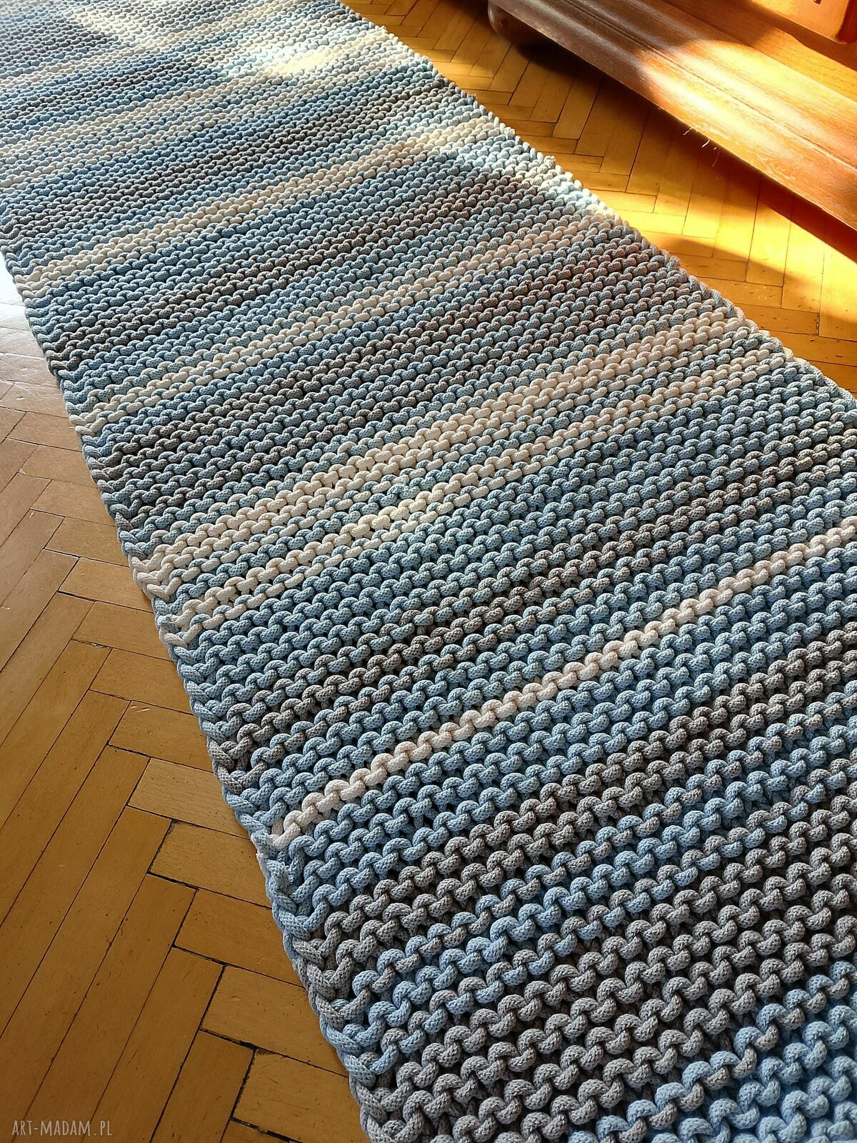 Chodnik ze sznurka na drutach - dwustronny kilim (200x55 cm)