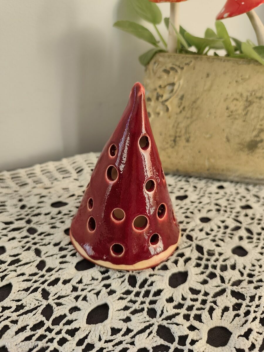 Choinka ceramiczna - lampion "Wolna Chwila" na spokojne, świąteczne wieczory