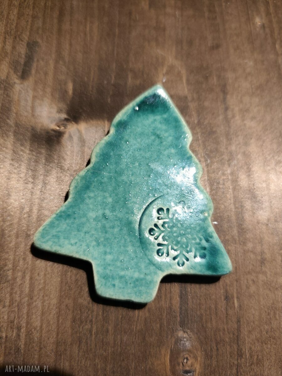 Świąteczna choinka ceramiczna - magnes na lodówkę