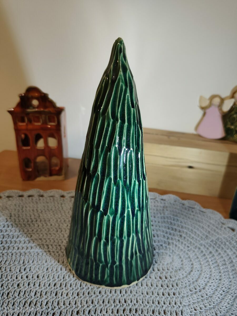 Choinka ceramiczna Wolna Chwila 25 cm - świąteczna ozdoba na prezent