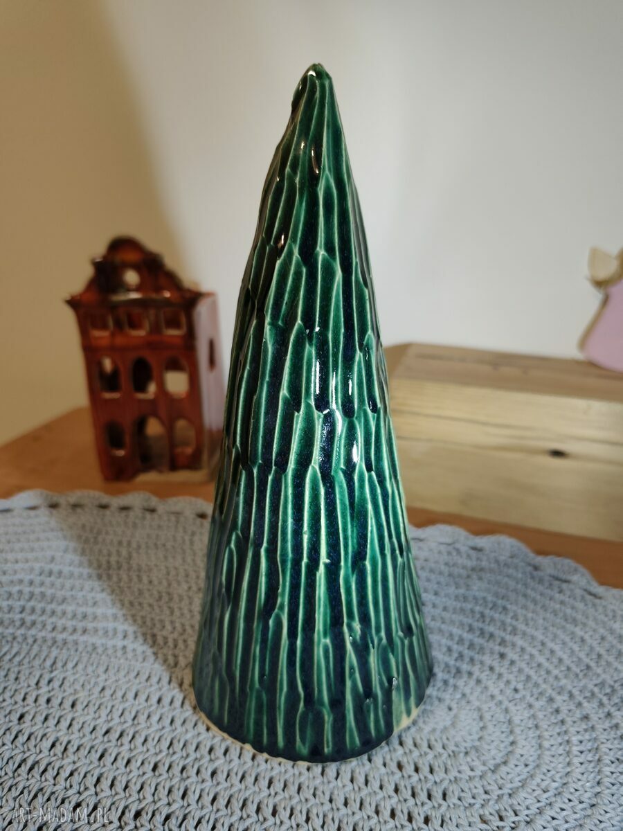 Choinka ceramiczna Wolna Chwila 25 cm - świąteczna ozdoba na prezent