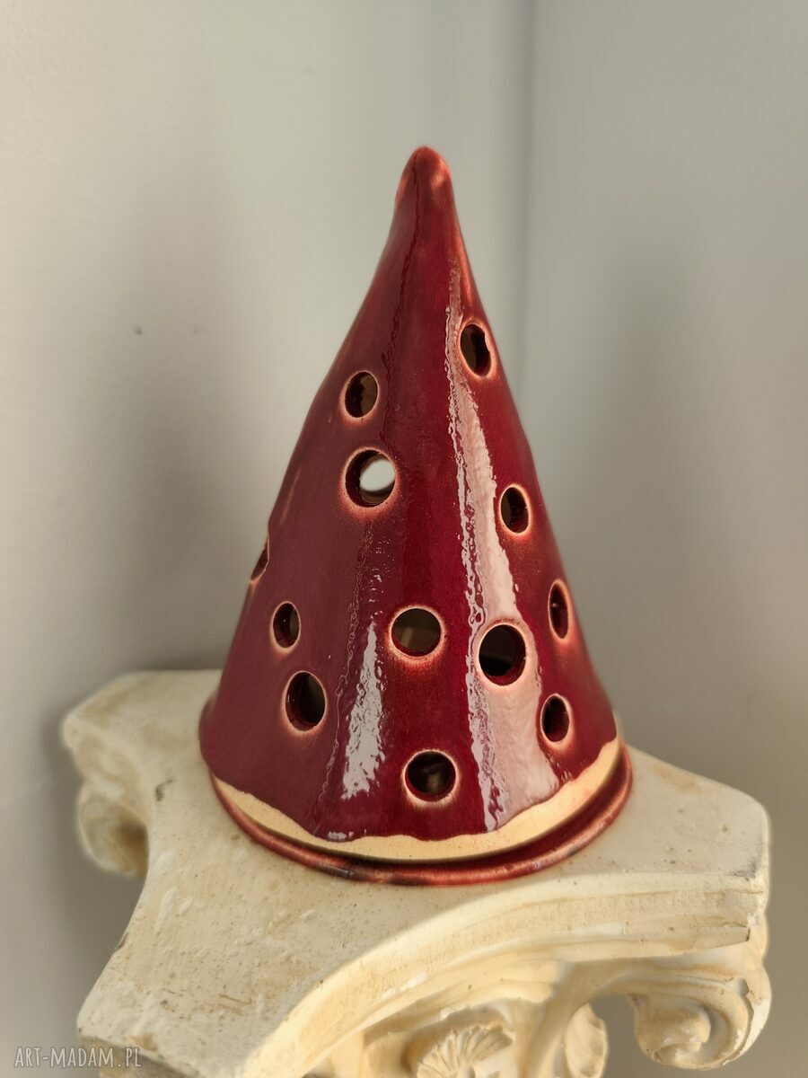 Choinka ceramiczna - lampion "Wolna Chwila" na spokojne, świąteczne wieczory