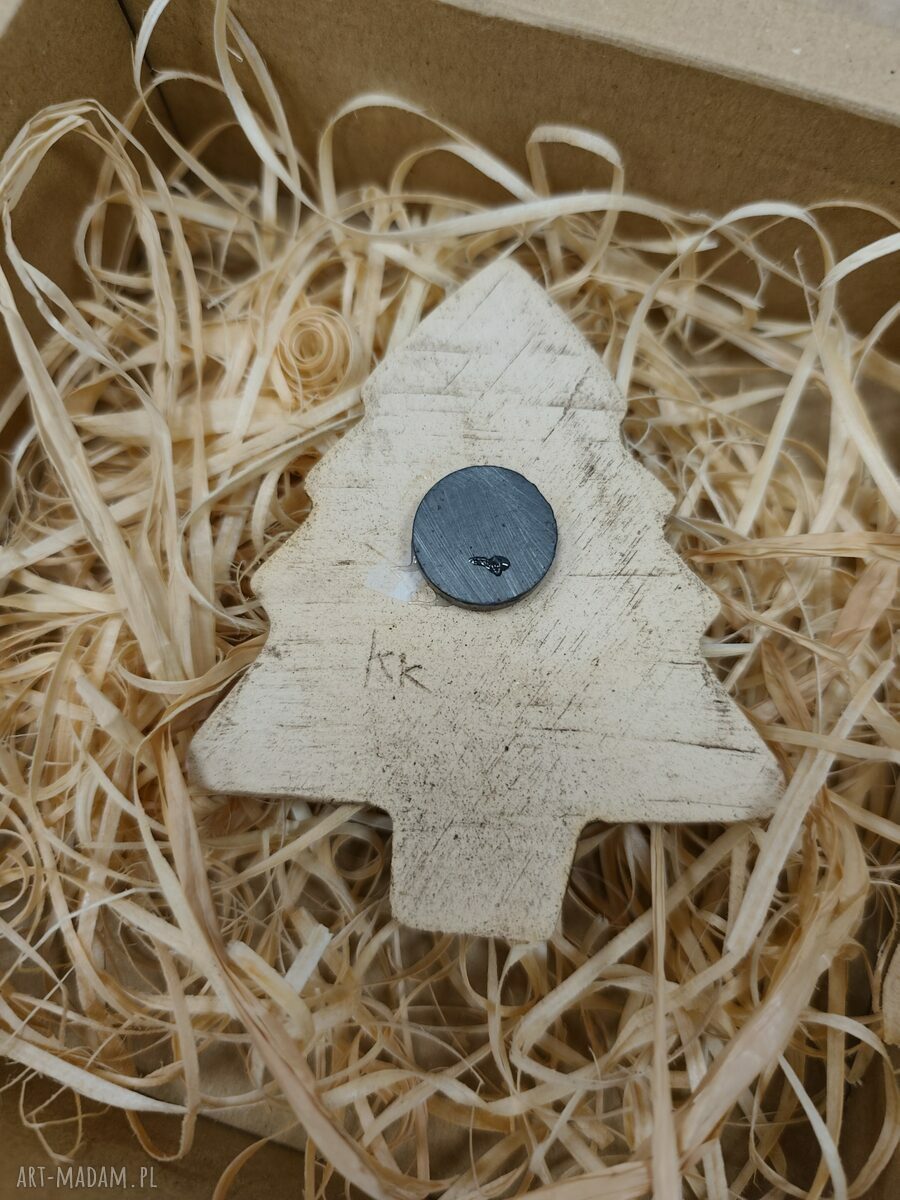 Choinka ceramiczna - magnes świąteczny 9,5 x 7,5 cm