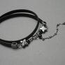 naszyjniki choker 2 w 1 /black flower/