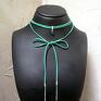 niesztampowe naszyjniki swarovski choker 2 w 1 - emerald