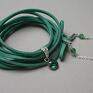 onykszielony naszyjniki choker 2 w 1 - emerald