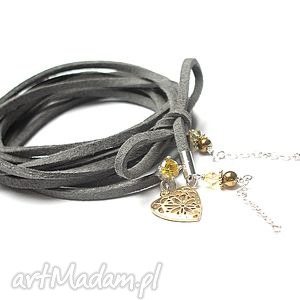 choker 2w1 - grey katia i krokodyl