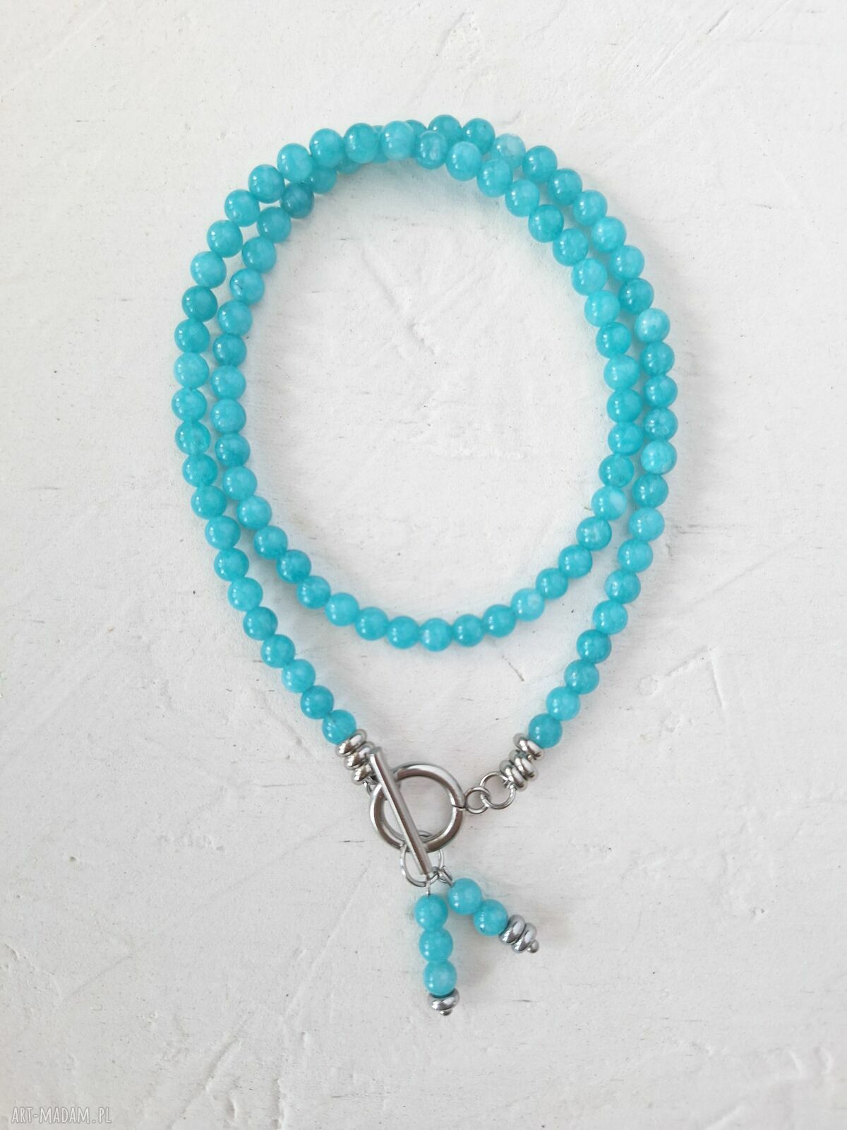 Choker z amazonitu - elegancki naszyjnik z kamieni naturalnych