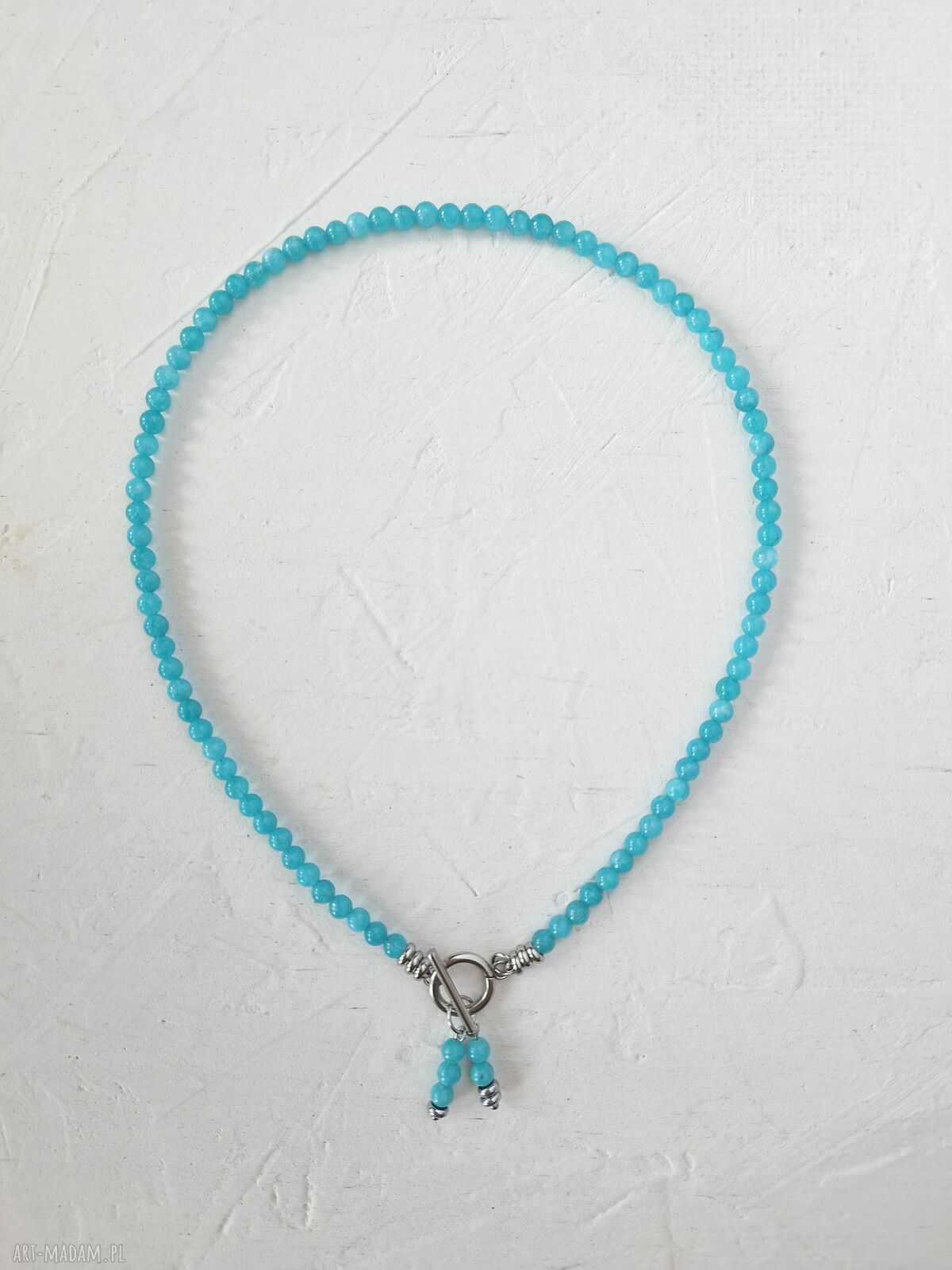 Choker z amazonitu - elegancki naszyjnik z kamieni naturalnych