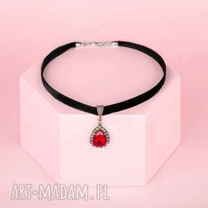 choker - black red