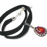 unikatowe naszyjniki choker - black/red