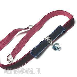 choker - bow burgund-navy