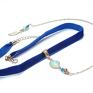 handmade naszyjniki choker cobalt vol. 3 /smycz/