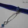 niebieskie srebro choker /cobalt/smycz/ - naszyjnik