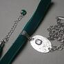 zielone naszyjniki aksamitka choker - emerald /smycz/ -