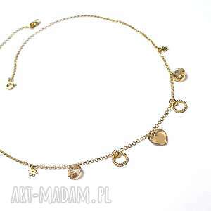 choker golden heart - naszyjnik