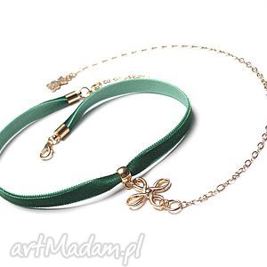 ki ka pracownia choker green smycz miś - naszyjnik