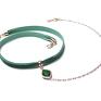 handmade naszyjniki choker green /smycz /