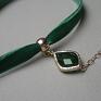 zielone aksamitka choker green /smycz / - naszyjnik