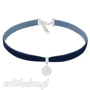 choker - navy blue velvet